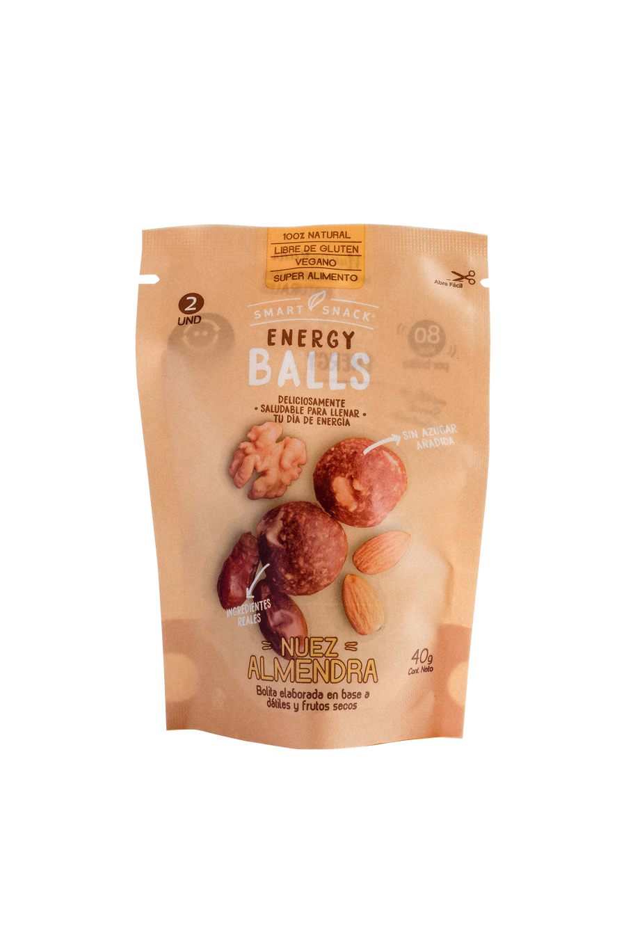 Pack 12 individual containers Energy Ball Nut - Almond